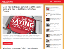 Tablet Screenshot of aboutclaims.com